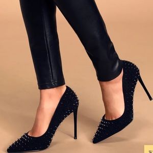 Steve Madden Vala studded stiletto shoe in black